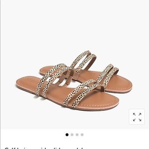 JCrew Calf Hair Cheetah Sandals